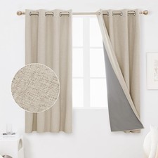 Deconovo Full Blackout Curtains with Coating Back Layer, Thermal Insulated