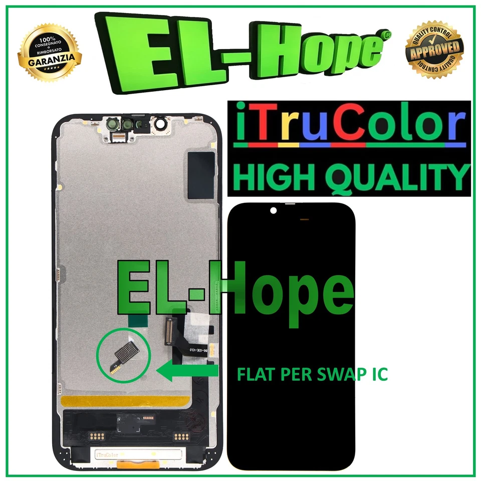 ITRUCOLOR HIGH-END DISPLAY LCD iTruColor HARD OLED PREMIUM PER APPLE IPHONE 14 TOUCH SCREEN SCHERMO