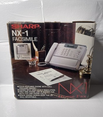 NIB Sharp NX-1 FACSIMILE Fax Machine Plain Paper Fax, Copier & Phone RARE! VTG