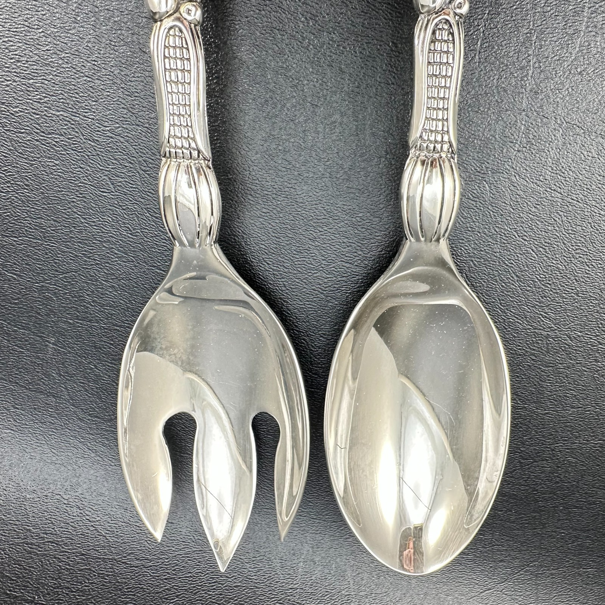 Godinger Silver Plate Turkey Serving Set Fork & Spoon Thanksgiving
