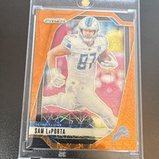 2024 Panini Prizm Sam LaPorta Orange Parallel #96 Detroit Lions Football