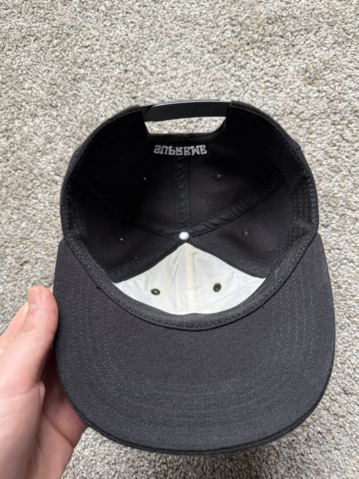 Supreme Intelligence Quote Snapback Black Made in… - image 3