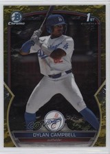 2023 Bowman Draft Chrome Yellow Lunar Crater Refractor /75 Dylan Campbell ms9