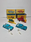 Vintage Lot of 4 Matchbox Lesney Cars with packaging England