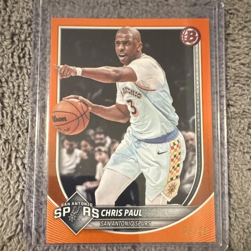 Topps 2025-26 Bowman Chris Paul #146 Orange Parallel 02/25 San Antonio Spurs