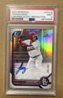 2022 Bowman Chrome Joshua Baez Refractor Auto Rookie RC /499 PSA 9 Low Pop