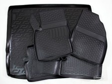 Gummimatten + Kofferraumwanne Set Für Ford Focus 2 2005-2010 Kombi 3D TPE