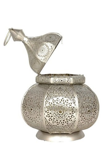 Moroccan Candle Holder Lamp, Table Candle Lampshade, Metal Floor Bedside Lamp - Picture 6 of 6