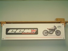 CCM Bobber Banner Motorrad Garage Werkstatt Wandschild