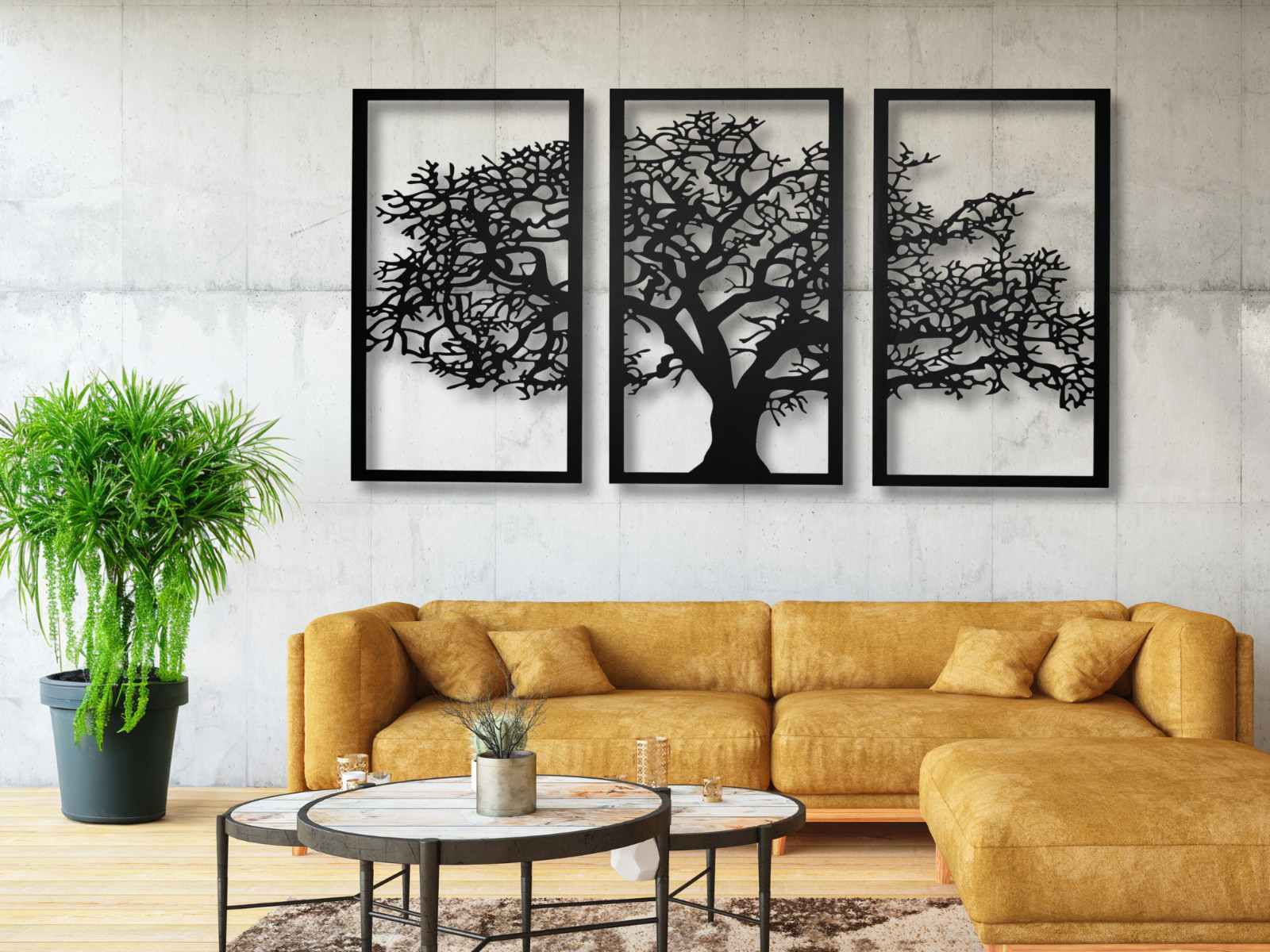 Lebensbaum Baum des Lebens Holz Deko Wanddeko Wallart Dekoration Lebensblume