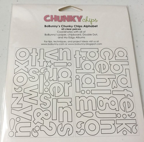 Lotto 10 lettere adesive Bo Bunny truciolato *ALFABETI E ACCENTI* scrapbooking - Foto 13 di 22