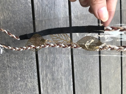 Women Lady BOHO Syn suede Leaf brown Braided Beach Hair head band Headband Prop - Picture 8 of 8