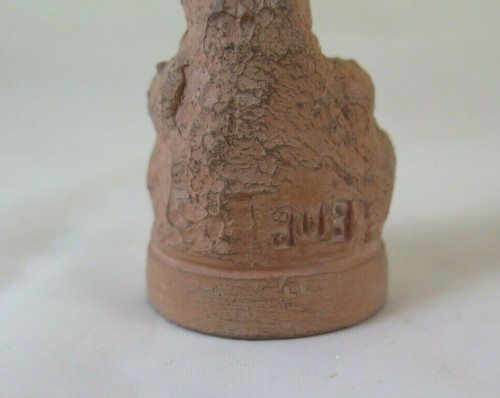 4 VECCHIE STATUINE IN TERRACOTTA PERSONAGGI SCULTURA STATUA COLLEZIONE BM18 - Foto 7 di 8