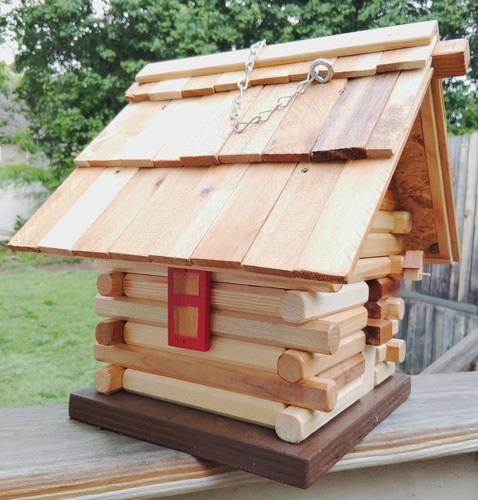 Hand Made Pine and Cedar Bird House Veteran Made 11.5 x 10 x 11.5 in 5 lbs - Picture 4 of 9