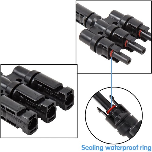 T Branch Solar Panel Cable Photovoltaic Connector Male to Female Connectors IP67 - Picture 17 of 20