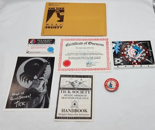 Vintage 1993 NEW ENGLAND COMICS The Tick MOAV Society Kit MISSING SPOON + STROHHALM - Bild 1 von 8