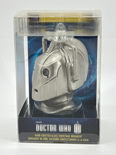 Doctor Who Cyberman Glass Ornament Kurt Adler 2014 DW4132 Handcrafted Xmas