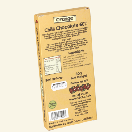 South Devon Chilli Farm 'Orange' Chilli Chocolate 80g - Picture 2 of 2