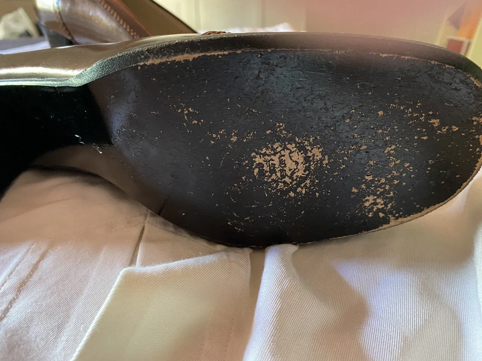 Delman Copper Patent Leather Chunky Heel Pumps 9 M - Image 4 of 4