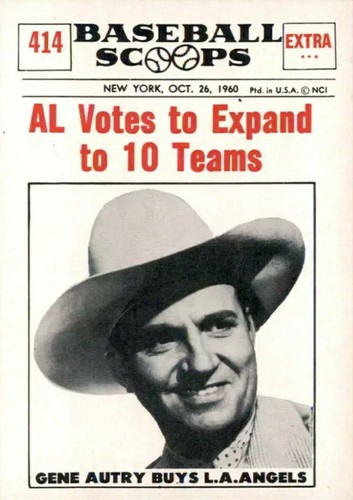 Gene Autry's LA Angels Play Inaugural Franchise Gm in Wash 1961 Senators Ticket - Picture 2 of 17