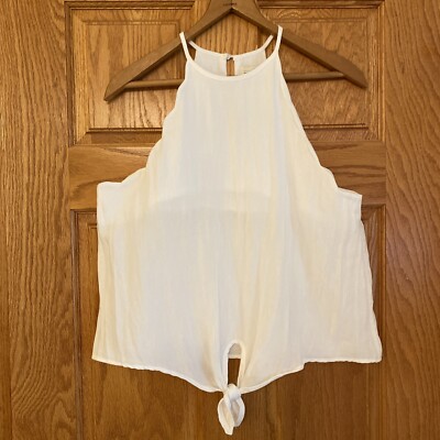 JUN & IVY Francesca s Tank Top Blouse Shirt White Size  M