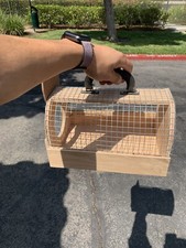 Wooden Bird Travel Transport box.