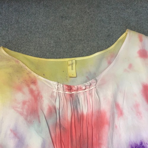 Top caftán teñido a mano para mujer talla pequeña 100 % rayón fluido playa encubrimiento festival - Imagen 9 de 10