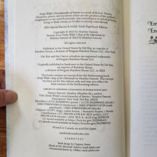 Emily Wilde's Encyclopaedia of Faeries By Heather Fawcett B&N EXCLUSIVE.Preowned - Picture 3 of 3