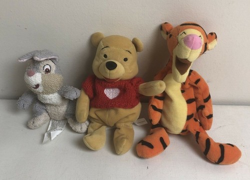 3 Walt Disney Winnie Puuh Beanie Plüsch Tigger Hase R20 - Bild 1 von 6