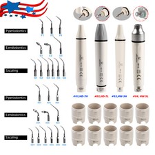 Dental Ultrasonic Scaler Handpiece / 10*Tips /Wrench Fit DTE/EMS Cavitron FDA CE