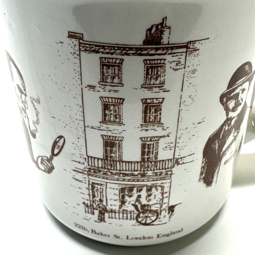 Taza de café vintage Sherlock Holmes & Dr Watson 221 B Baker Street, de Inglaterra - Imagen 15 de 19