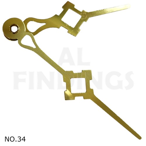 New Press Fit 2x Quartz Metal Clock Hands For Movements Hand Holes 3.1mm & 5.0mm - Picture 22 of 85