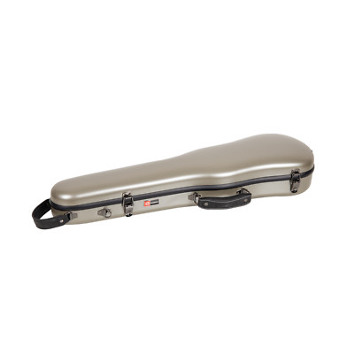 Crossrock Poly Carbon Shaped Case for 4/4 Full-Size Violin - Detachable Straps