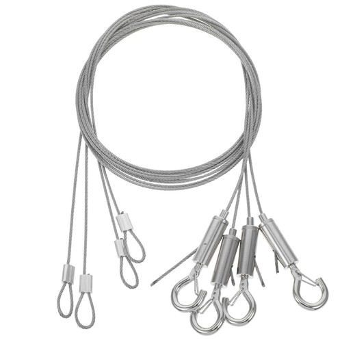 4 Pcs Hanging Rope Picture Accessories Mount System Kit Molding Hooks Rail - Picture 4 of 12