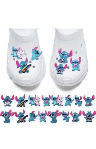 Confezione 16 pezzi zoccoli bambini accessori Lilo e punto Croc scarpe charms mega valore