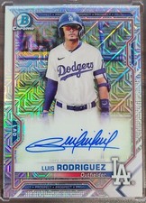 LUIS RODRIGUEZ 2021 BOWMAN CHROME MEGA MOJO ON-CARD AUTO #BCMA-LR CLEAN BEAUTY.