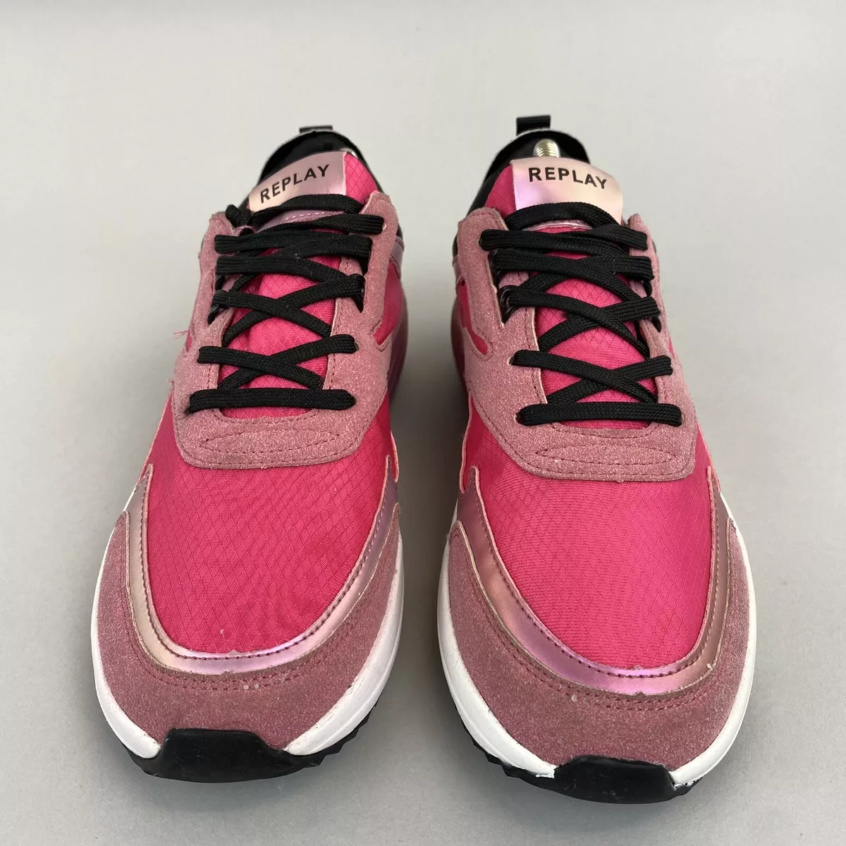 Replay Women s Pink Low Top Sneakers Trainers Shoes Size 40 UK7 eBay