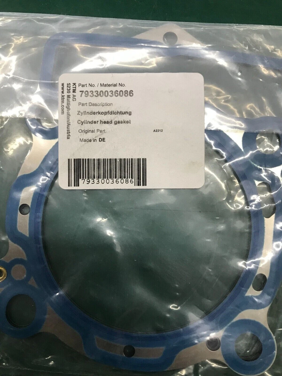 KTM 350 SX-F/XC-F/EXC-F Cylinder Head Gasket  OEM 79330036086