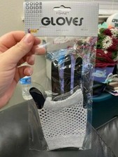 Fishnet 80's Wrist GLOVES Silver Rave School Spirit Cheerleader New  