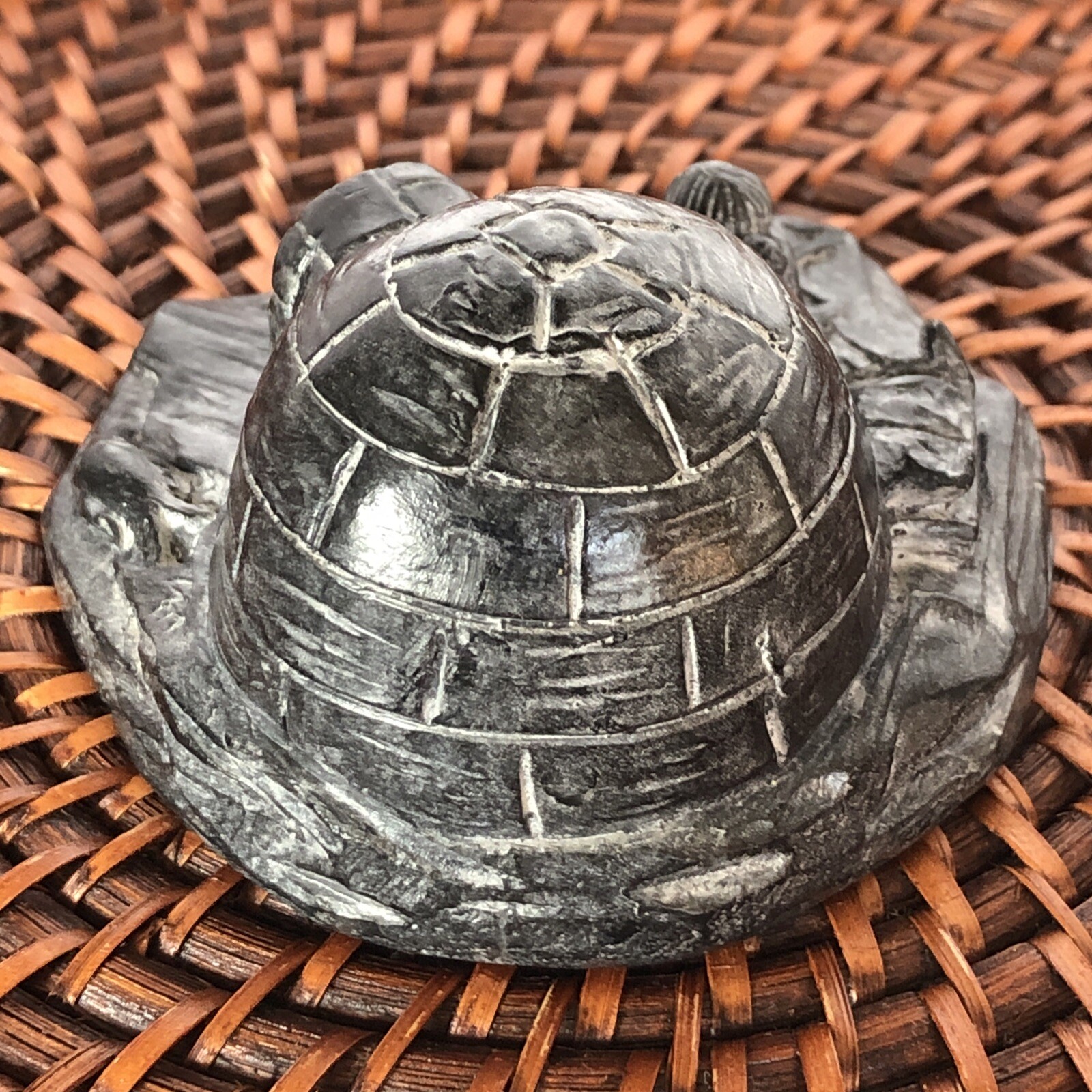 A Wolf Original Made in Canada Handmade Soapstone Sculpture Eskimo Igloos Canada