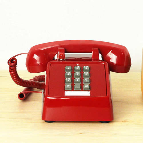 Push Button Retro Corded Phone Desk Telephone Vintage Working Loud Black Decor - Picture 5 of 12