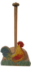 Rooster Paper Towel/Bath Tissue Holder Farmhouse Chic Wood Organize