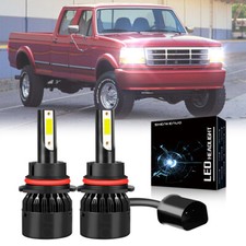 For Ford F-150 1992 1993 1994 1995 1996 Front 9007 LED Headlight Bulbs 6000K