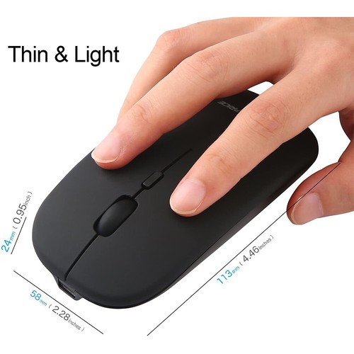Rechargeable 2.4G Wireless USB-C Mouse 1 to 3 Devices w/Adjustable 3 Levels - Picture 7 of 10