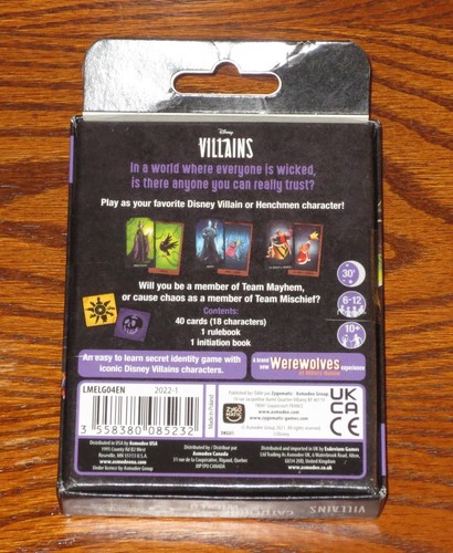 Disney Villains Gathering of the Wicked Card Game *New* - Picture 2 of 2