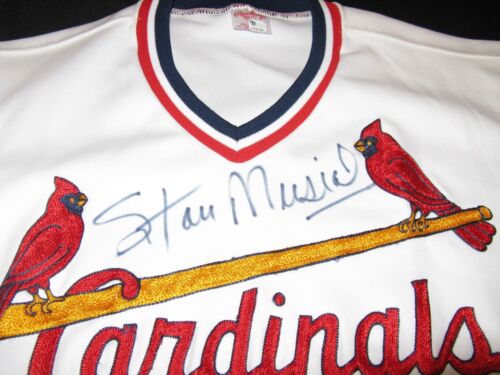 Stan Musial St Louis Cardinals Signed Rawlings Jersey Beckett - Picture 2 of 2