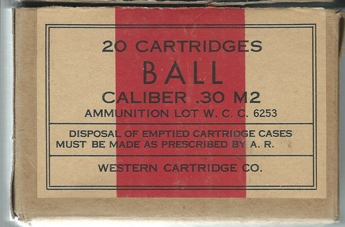WESTERN CARTRIDGE CO. CAL. .30 M2 BALL WWII NEW REPLICA 20 ROUND AMMO BOXES - Picture 7 of 11
