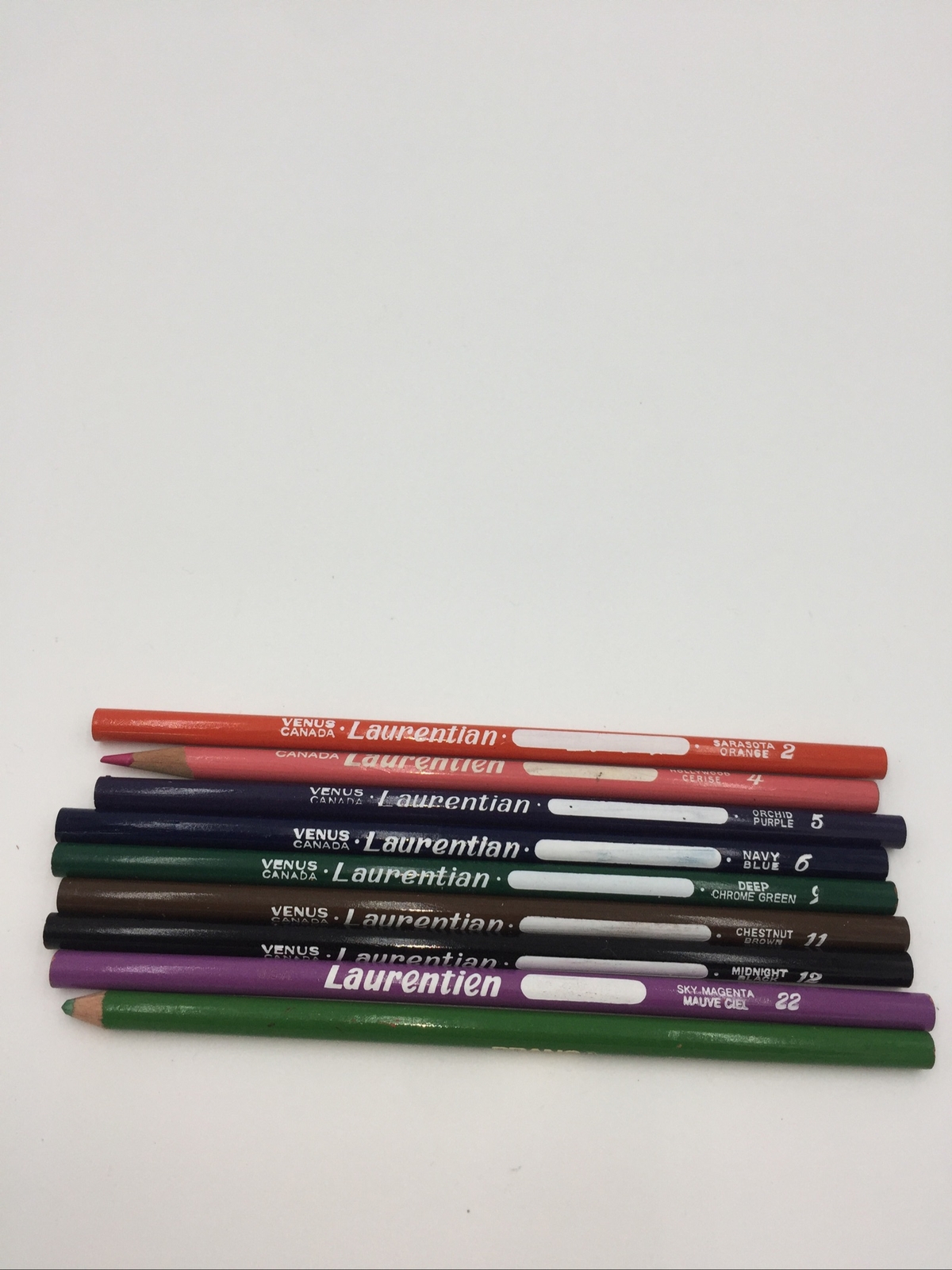 Laurentian Colored Pencils Crayons Vintage 8 Pack Art Drawing School ...