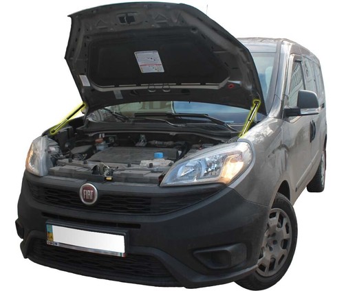 Bonnet Strut Installation Kit x2  Gas Lift Damper fit Fiat Doblo II FL 2015- - Picture 1 of 3