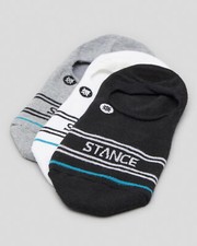 Stance L 9-12 Men's Basic No Show Height Socks Casual Black Gray White 3 Pack Pr